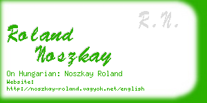 roland noszkay business card